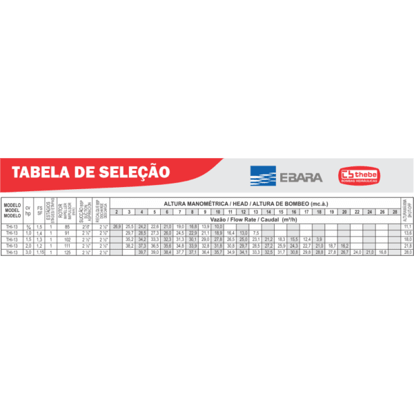 BOMBA INCÊNDIO THI-13 3,0 CV ØROTOR 125MM TRIFÁSICO MOTOR NOVA IP21 220/380V - Image 3