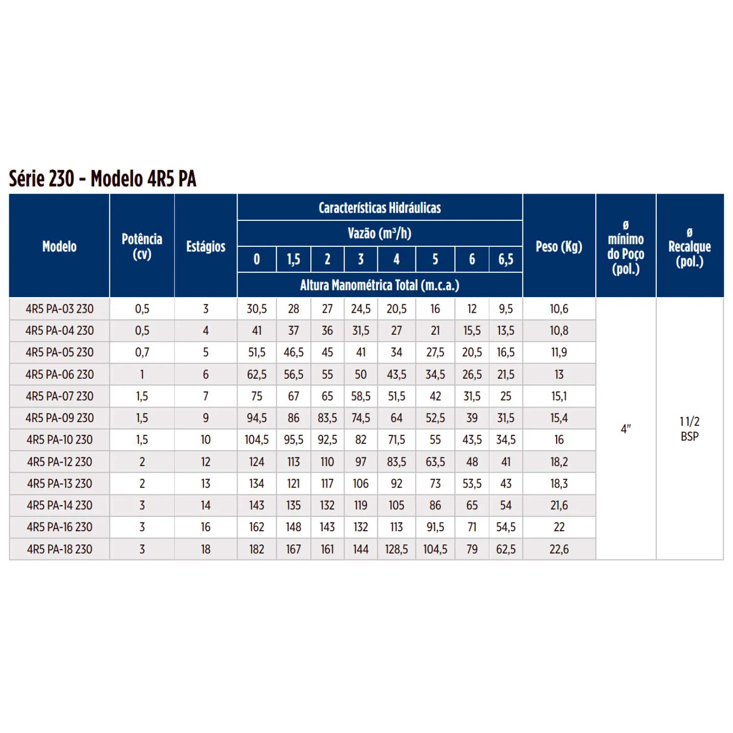 BOMBA SUBMERSA LEÃO 4R5PA-18 3 CV TRIFÁSICA 220V - Imagem 3