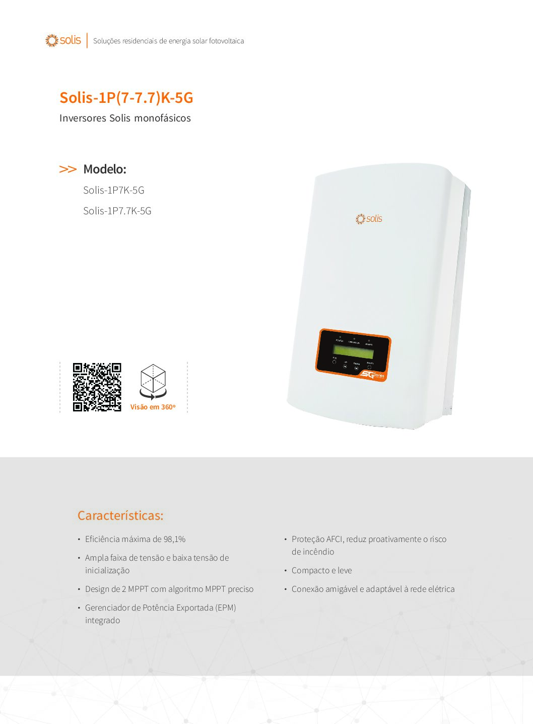 Inversor Solar On Grid Monofásico 7.7 kW com Wi-Fi - SOLIS - Imagem 2
