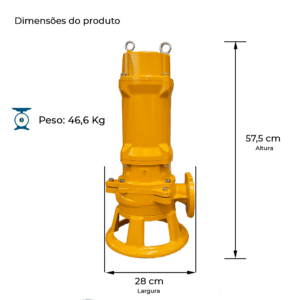 BOMBA TRITURADORA SUBMERSÍVEL 65TSBT 4,0 CV TRIFÁSICO 380V